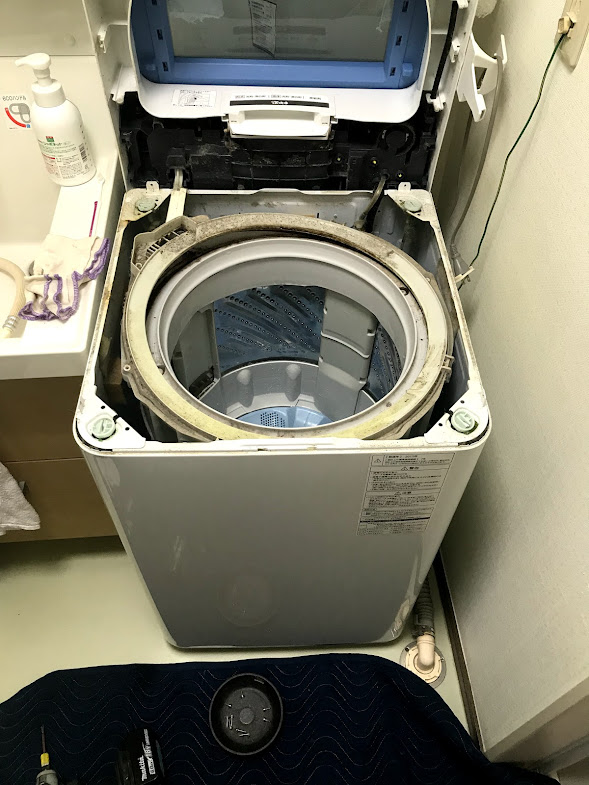 【洗濯機クリーニング】見た目ではわからない隠れたカビや菌等の汚れ